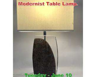 Lot 599 Mixed Media Decorator Modernist Table Lamp.