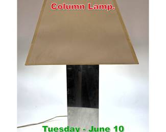 Lot 597 Chrome Modernist Column Lamp.