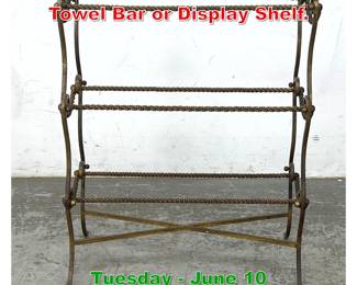 Lot 446 Gilt Iron Stand. Possible Towel Bar or Display Shelf.