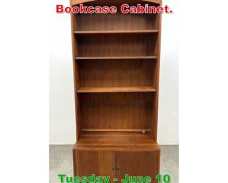 Lot 754 2 Part Bowed Top Bookcase Cabinet.