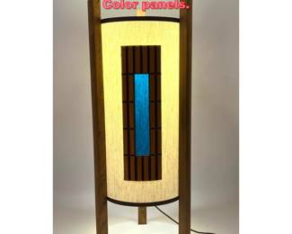 Lot 1352 Mid Century Modern Table Lamp. Color panels.