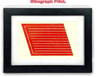 Lot 1109 Red Donald Judd offset lithograph Print.