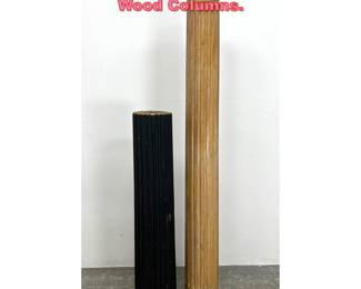 Lot 1189 2pcs Vintage Fluted Wood Columns. 