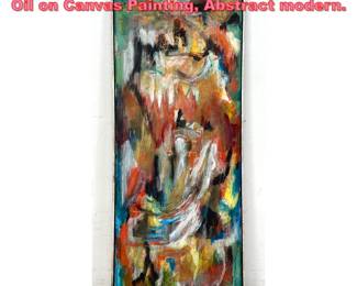 Lot 1240 Rushe 70 Abstract Impressionist Oil on Canvas Painting, Abstract modern.