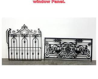 Lot 1502 2pcs Vintage Iron. Gate and window Panel.