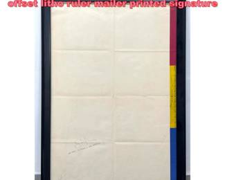 Lot 1213 Leo Castelli Jasper Johns 1968 offset litho ruler mailer printed signature