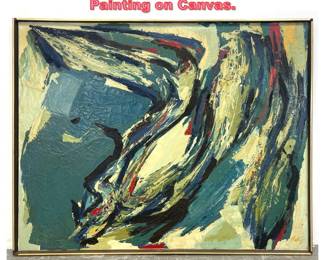 Lot 1235 Harris Large Abstract Modern Painting on Canvas.