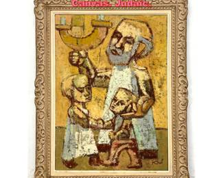 Lot 1242 Vintage Krol Painting on Canvas. Judaic.