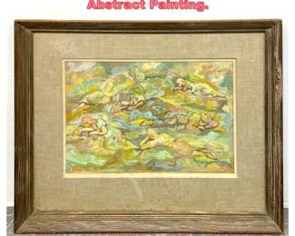 Lot 1122 Artist Signed 1958 Abstract Painting.