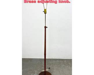 Lot 1134 Danish Modern Teak Floor Lamp. Brass adjusting knob.