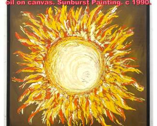 Lot 1262 PAUL MANNERS Observatory oil on canvas. Sunburst Painting. c 1990.
