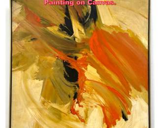 Lot 1236 Harris Large Abstract Modern Painting on Canvas.