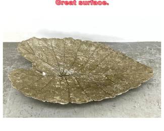 Lot 1492 Large Concrete leaf dish. Great surface.