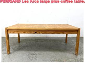 Lot 1402 In the style of CHARLOTTE PERRIAND Les Arcs large pine coffee table.