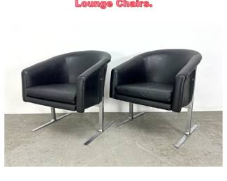 Lot 1000 Pair Geoffrey Harcourt Attributed Lounge Chairs.