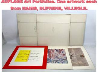 Lot 1312 Set 3 MODERNE KUNST AUFLAGE Art Portfolios. One artwork each from HAINS, DUFRENE, VILLEGLE. 