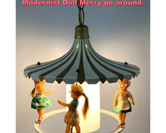 Lot 1319 Whimsical Pendant Lamp. 50s Modernist Doll Merry go around. 