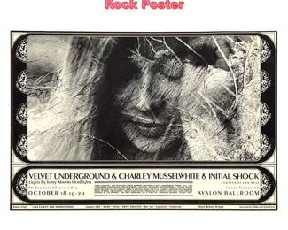 Lot 1176 Vintage Velvet Underground Rock Poster