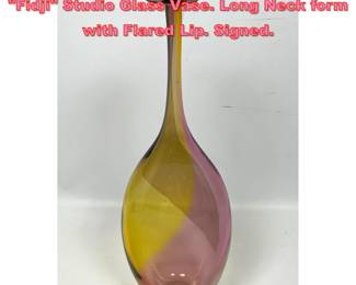 Lot 1084 KJELL ENGMAN for KOSTA BODA Fidji Studio Glass Vase. Long Neck form with Flared Lip. Signed.
