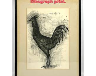Lot 1142 Bernard Buffet Rooster lithograph print.