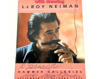 Lot 1044 Signed Leroy Neiman book with drawing