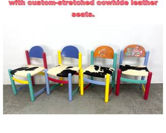 Lot 1410 Hank Lowenstein Padova Chairs with customstretched cowhide leather seats.