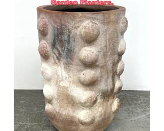 Lot 1464 31inch Terra Cotta Bumpy Pots. Garden Planters.