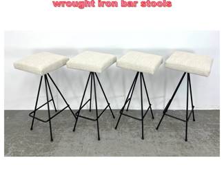 Lot 1322 Set 4 Adrian Pearsall number 11 wrought iron bar stools