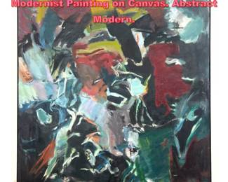 Lot 1233 Large Robert Ranieri 62 Modernist Painting on Canvas. Abstract Modern.
