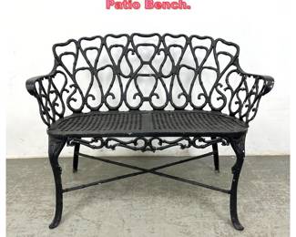 Lot 1477 Cast Aluminum Garden Patio Bench.