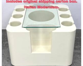 Lot 1335 Artemide Bacco mobile bar cart. Includes original shipping carton box. Italian Modernism.