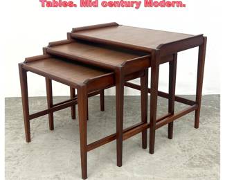 Lot 1285 3pc Mid Century Modern Nesting Tables. Mid century Modern.