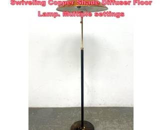 Lot 1058 Gerald Thurston Lightolier Swiveling Copper Shade Diffuser Floor Lamp. Multiple settings