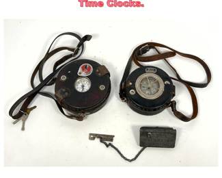 Lot 1440 2pcs Dexter Guardsman Security Time Clocks.
