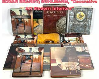 Lot 1458 12 Modern Interior Design Books. EDGAR BRANDT RUHLMANN, Decorative Art Modern Interiors