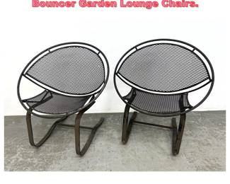 Lot 1502 Pair Mid Century Salterini Radar Bouncer Garden Lounge Chairs.