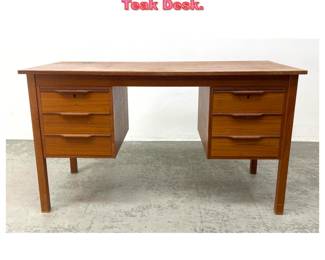 Lot 1136 Danish Modern Bent Silberg Teak Desk.