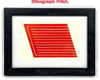 Lot 1107 Red Donald Judd offset lithograph Print.
