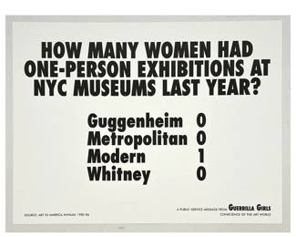 Lot 1170 Guerrilla Girls offset poster print