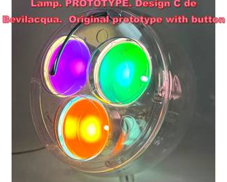 Lot 1334 Artemide YANG light fixture Lamp. PROTOTYPE. Design C de Bevilacqua. Original prototype with button