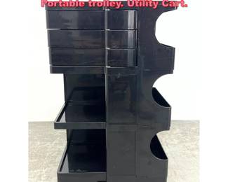 Lot 1320 Joe Colombo storage cart. Portable trolley. Utility Cart.