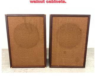 Lot 1167 Pair Vintage Loud Speakers. walnut cabinets.