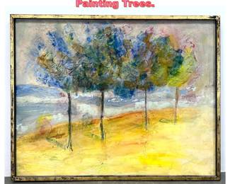 Lot 1270 CYRANO Modernist Painting Trees.