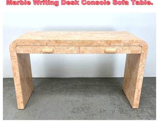 Lot 1187 Maitland Smith Style Tesselated Marble Writing Desk Console Sofa Table. 