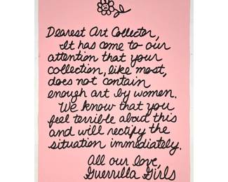 Lot 1179 Guerrilla Girls offset poster print