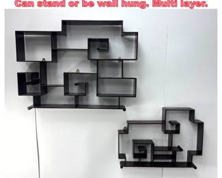 Lot 1289 2pcs Chinese Display Shelf Units. Can stand or be wall hung. Multi layer. 
