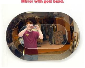 Lot 1368 Decorator Three Layer Wall Mirror with gold band.