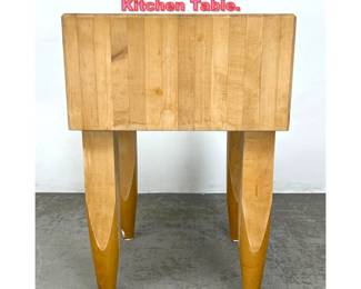 Lot 1137 Bally Block Co Butcher Block Kitchen Table.