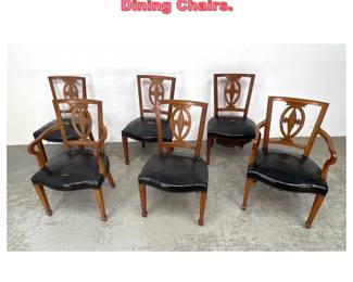 Lot 1408 Set of 6 Carved Back Dining Chairs.