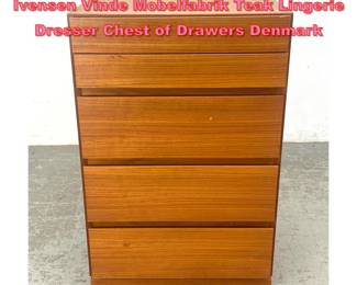 Lot 1374 Danish Modern Arne Wahl Ivensen Vinde Mobelfabrik Teak Lingerie Dresser Chest of Drawers Denmark